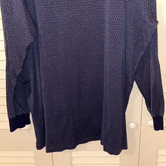 Men’s 3XLT Navy long sleeve Polo By Ralph Lauren shirt with diamond patterns - Picture 10 of 10